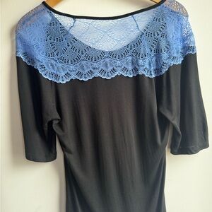 Only Hearts Venice Lace Lounge Top - blue lace - Medium - NWT